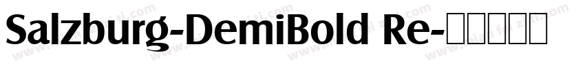 Salzburg-DemiBold Re字体转换
